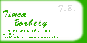 timea borbely business card