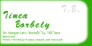 timea borbely business card